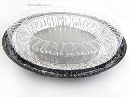 10 Inch Low Dome Plastic Disposable/Reusable Pie Carrier #WJ44 (25) N2