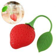 Silicone Tea Infuser Stawberry Shape Size L19.5 x W 5.5 cm N2