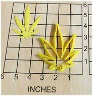 Cannabis Weed Pot Leaf Fondant Cookie Cutter and Stamp #1030 N2