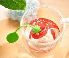 Silicone Tea Infuser Stawberry Shape Size L19.5 x W 5.5 cm N3