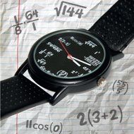 The Equation Unisex Quartz Water Resistant Analog Black Strap Watch N3