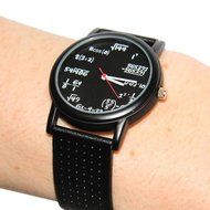 The Equation Unisex Quartz Water Resistant Analog Black Strap Watch N4