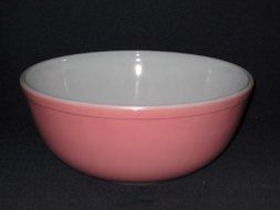 Vintage 1956 Large 4 Quart Pink Pyrex Mixing Batter Nesting Bowl #404