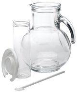 Bormioli Rocco Kufra Glass Pitcher with Ice Container and Lid, 72 3/4 oz N2