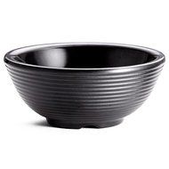 TableCraft Products RAM4RBK 4 oz./118 mL Ribbed Ramekin, Round, Black Melamine (Pack of 12) N3