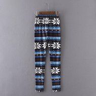 PHOTNO Casual Women Lady Skinny Geometric Print Stretchy Jegging Pants Slim Leggings N45