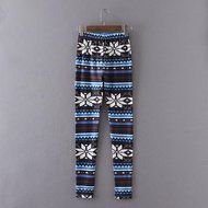 PHOTNO Casual Women Lady Skinny Geometric Print Stretchy Jegging Pants Slim Leggings N46