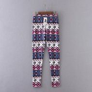 PHOTNO Casual Women Lady Skinny Geometric Print Stretchy Jegging Pants Slim Leggings N53