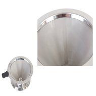 Tobete Stainless Steel Coffee Filter Reusable Pour Over Coffee Dripper Single Cup Make Tool N9