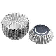 HOVEOX Aluminum Cupcake Egg Tart Cake Cookie Mold Lined Mould Tin Baking Tool ( 20 pcs ) N4