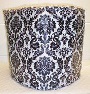 Black &amp; White Vinyl Damask Keurig B70 K75 K79 Platinum Plus Brewing System Cover