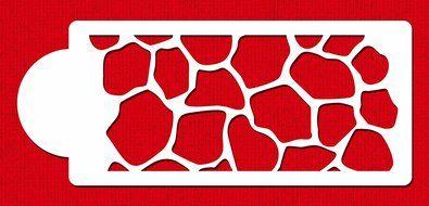Designer Stencils C483 Giraffe Skin Side Cake Stencil, 4-Inch, Beige/Semi-Transparent N2