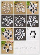 5/7/8/10/12/15/20/25/30/40mm Plastic Wiggly Googly Eyes for Toy Accessory (With Self-adhesive) (6pcs 40mm) N3