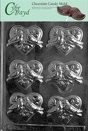 Cybrtrayd V016 Hearts with Doves Valentine Chocolate Candy Mold