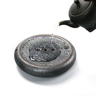 CCWY Black crystal glaze pot mats wholesale Taiwan Pao Kung Fu tea tray stoneware water pot of tea tray,Black...
