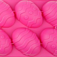 Ckeyin 6-Cavity Egg Shaped Silicone Cake Mold Chocolate Baking Tool N4