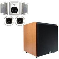 Acoustic Audio HT-55 In-Wall/Ceiling 5.1 Home Theater Speakers and 15" Powered Sub HT-55-HD15C