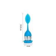 Fenical Tea Infuser-Silicone Leaf Strainer with Handle, Steel Ball, Leaf Lid,Pack of 4 N4
