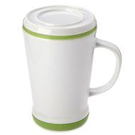 casaWare Tilt and Drip Tea Infuser Ceramic Mug, 14-Ounce (Matcha Green) N28