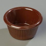Black Heavy Weight Melamine Fluted Ramekin 3 Ounce -- 48 per case
