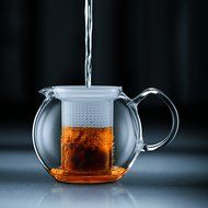 Bodum Assam Tea Press Glass Handle Plastic Lid 0.5 Litres 17oz Red N8