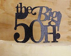 All About Details Black The Big 5OH! Cake Topper N3