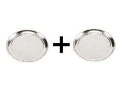 Norpro Heavy Gauge Stainless Steel 15.5" Professional Pizza Pan Tray (2-Pack)