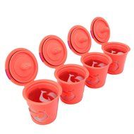 Gutens Reusable Coffee Filter Coffee Cup for All Keurig 1.0 Series - 4 pcs (1.0 Model, Red) N10