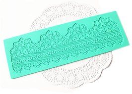 Lesirit Flower Pattern Silicone Fondant Mat Cake Lace Embossed Cake Mold Mould (A) N5