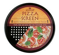 Pizzacraft PC0301 12.9" Round Porcelain-Coated Pizza Pan Crisper/Screen N5