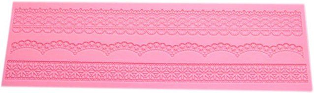 Lesirit Flower Pattern Silicone Fondant Mat Cake Lace Embossed Cake Mold Mould (A) N7