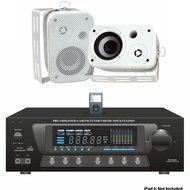 Pyle PT270AIU 300 Watts Stereo Receiver AM-FM Tuner, USB/SD, Ipod Docking Station &amp; Subwoofer Control Bundle with...