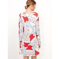 Xmas Dresses,Morecome Print Ladies Christmas Long Sleeve Party Dresses N13