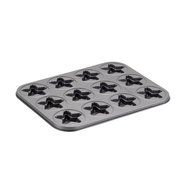 Cake Boss Carbon Steel 12 Cup Molded Cookie Pan Star