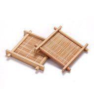 MyLifeUNIT Bamboo drink Coaster tea mat 3.5&rdquo; X 3.5&rdquo; 6pcs/set N4