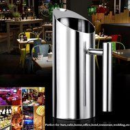Stainless Steel Water Pitcher with Ice Guard, Straight Pot Frozen/Unboiled Water/Juice/Beer/Coffee Bottles Water... N7