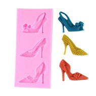 happy birthday present women high heel floor price Mold Chocolate Candy Cake Mould 3D Sugar Craft Silicone Moulds