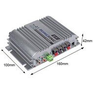 HONGXING AX-4 Hi-Fi 2.1CH Stereo Audio Amplifier AMP Super Bass HX-168A with AC Power Adapter Sliver N8