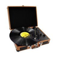 Pyle PVTT2UWD Retro Belt-Drive Turntable W/ USB-to-PC Connection Brown Consumer Electronics