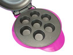 LavoHome 7 Mini Cupcake Maker Smart Electric Non Stick Surface - Make 7 Professional Mini Cupcakes N3