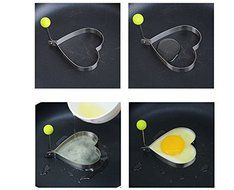 Fu&#039;s store(TM) DIY Fried Eggs Moulds Making Eggs Mould Food Grade 304 Stainless Steel Kitchen Cooker 6 Shapes... N16