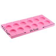 Mujaing 12-Capacity Round Silicone Lollipop Baking Hard Candy Molds N7