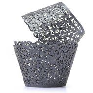 KINGSO 12pcs Filigree Vine Cupcake Wrappers Wraps Cases Wedding Birthday Decorations N25