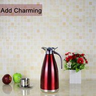 Satin Finish Stainless Steel Thermal Coffee Pot, Vacuum Insulated Carafe Flask Tea Kettle, 1.5 Liter N39