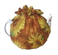 Teapot Cozy, tea warmer with Yellow Sunflowers for a 5-8 cup teapot #324 N2