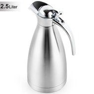 Satin Finish Stainless Steel Thermal Coffee Pot, Vacuum Insulated Carafe Flask Tea Kettle, 1.5 Liter N42