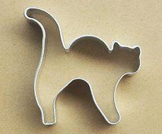 HSE 3 pcs Halloween Cat Shape Aluminum Biscuit Mould Bakeware Fondant Cake Mold DIY Sugarcraft 3D Pastry Cookie...
