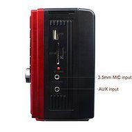 FM/AM/SW Portable Desktop Radio in Retro Style with MP3 Player, REC Recorder and Rechargeable Battery N8
