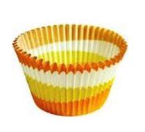 SWEDEN CUPCAKE CREATIONS 32 STANDARD MUFFIN BAKING CUP ORANGE CIRCLES W/RECIPE