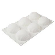 Silikomart White Nonstick Spiral Dome - 6 Cavities